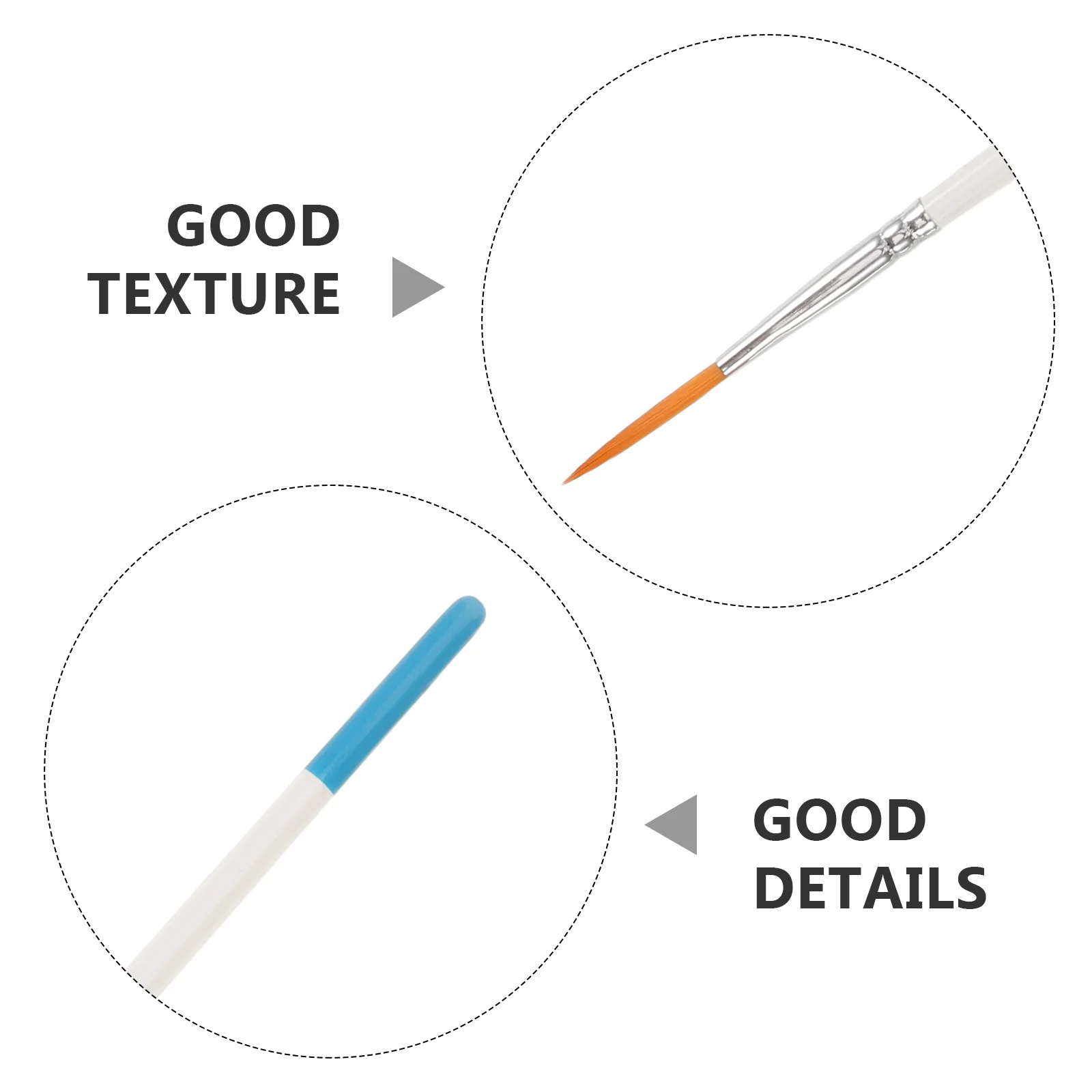 6pcs Miniature Detail Paint Brush Set Fine Liner Brushes For Acrylic Oil Watercolor Comic Inking Professional Small Tip Nylon