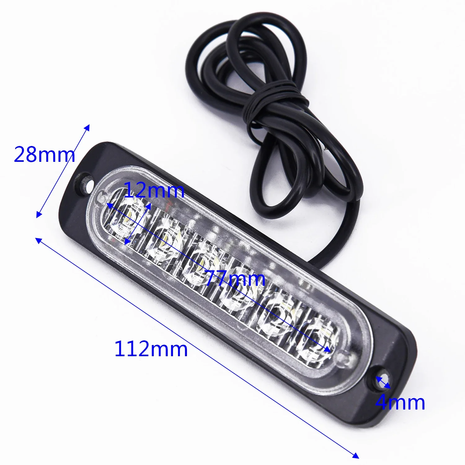 New Flash Light Easy To Install Super Bright White 18W 333mA DC 12V-24V DRL Daytime White 112*28mm Fog Headlight