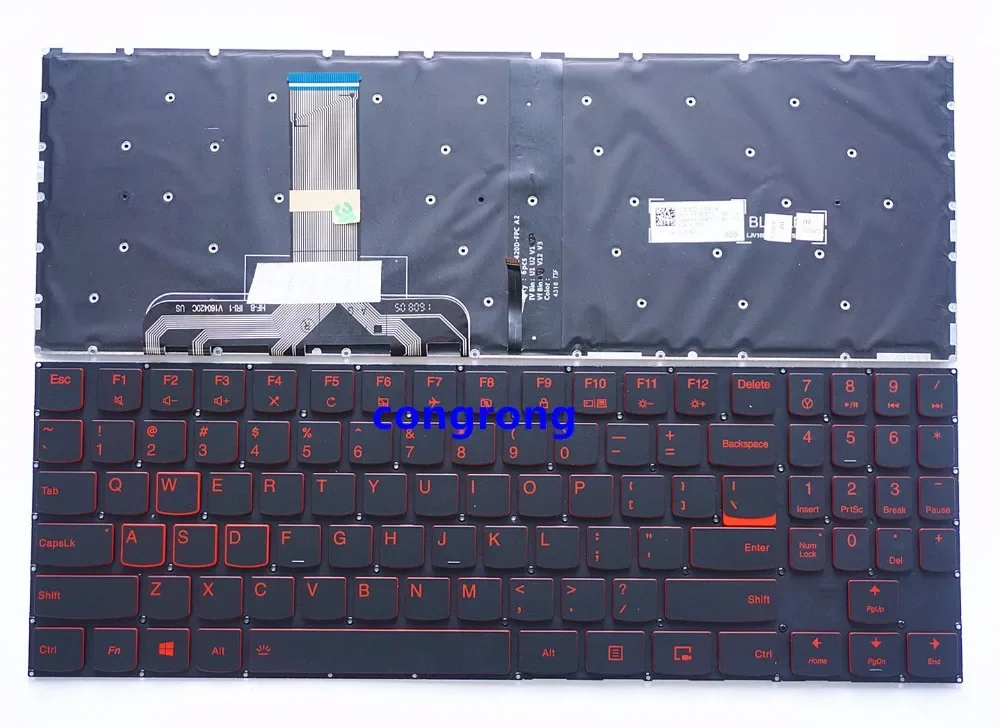 

Замените для ноутбука LENOVO R720 Y520 для Legion Y720 R720-15IKB, встроенная клавиатура США с подсветкой