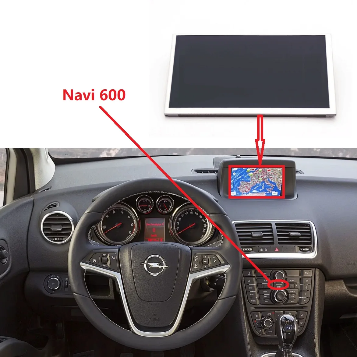 

7" inch Display For Opel Meriva B GPS Navigation 600 LCD SCreen Repair