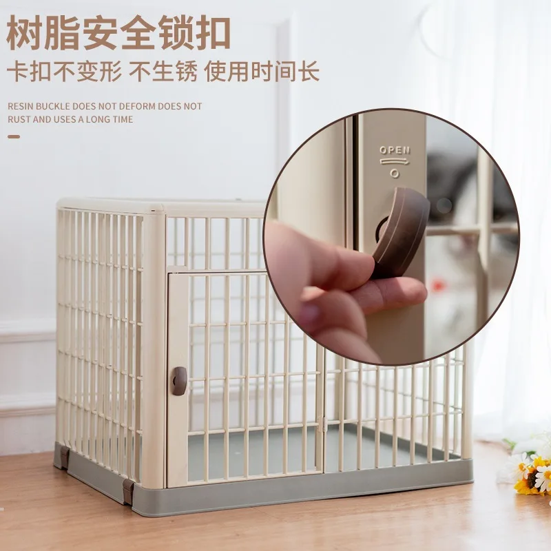 NEW Dog Cage With Toilet For Home Use Small And Medium-sized Indoor Dogs Dog Beds Pet Dog Beds Swivel Wheels Fences Cages