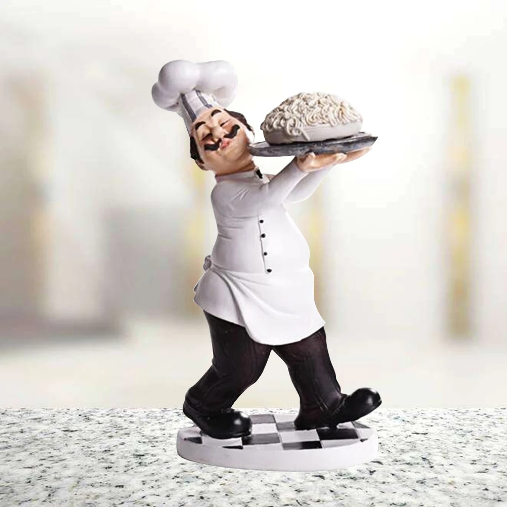 

Cabinet Resin Crafts Realistic Cooks Figure Ornaments Home Office Bar Resin Crafts For Bakery Ornament Statue