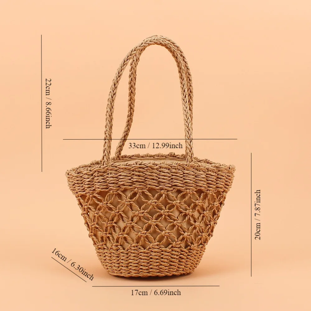 Soft Summer Beach Bag New Woven Tote Bag Casual Shoulder Bag