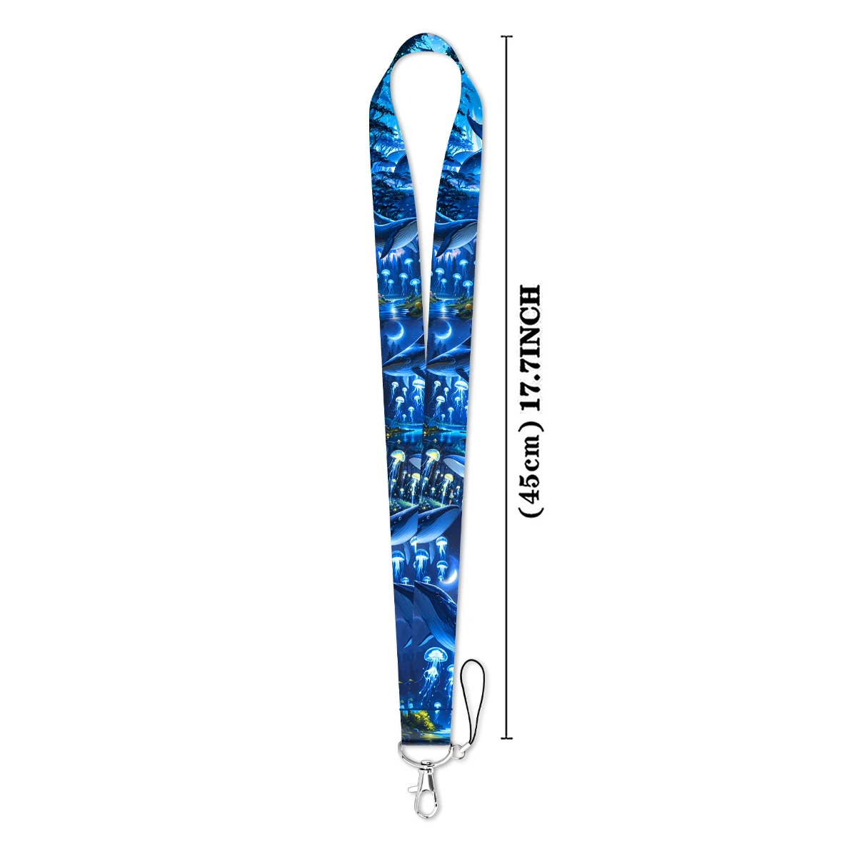 Whale Cartoon Lanyards for Keys Blue Neck Strap For Student Card Gym Keychain Badge Holder DIY Hanging Rope Phone Accessories