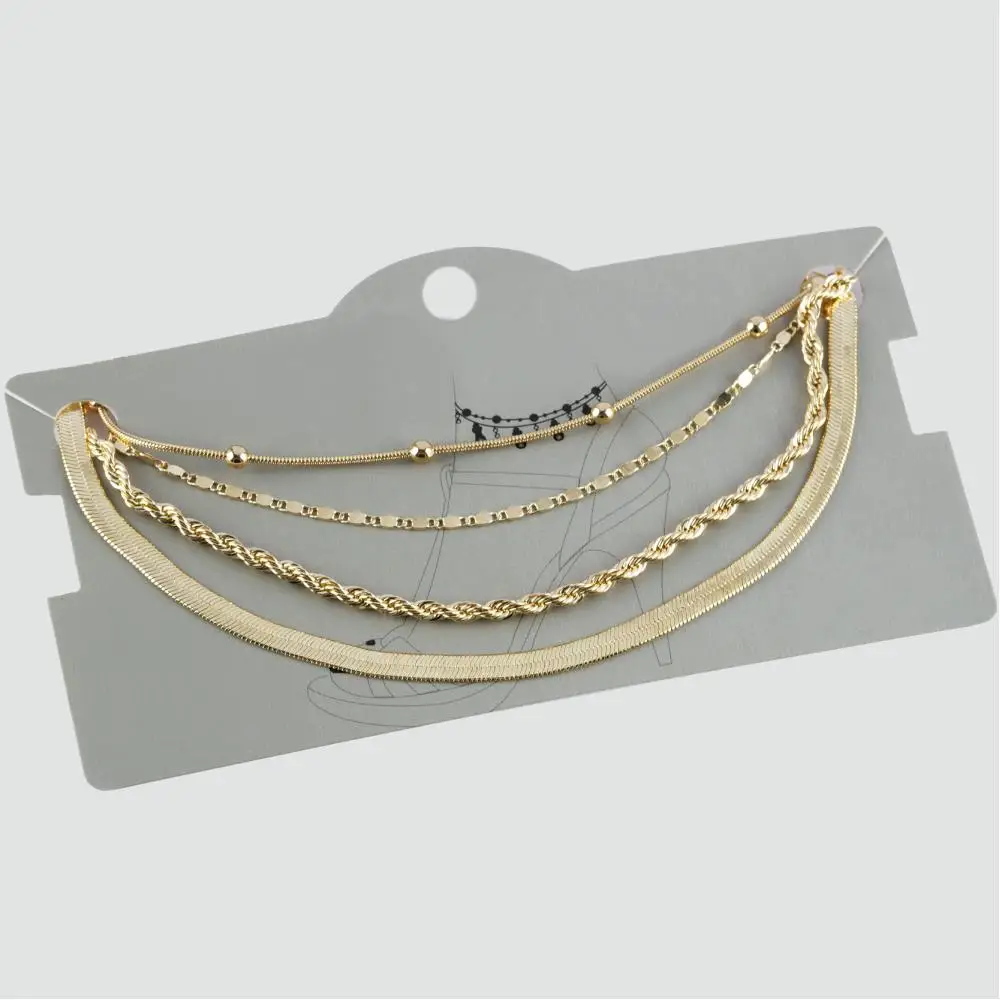 4'lü Luxury Italian Chain Anklets