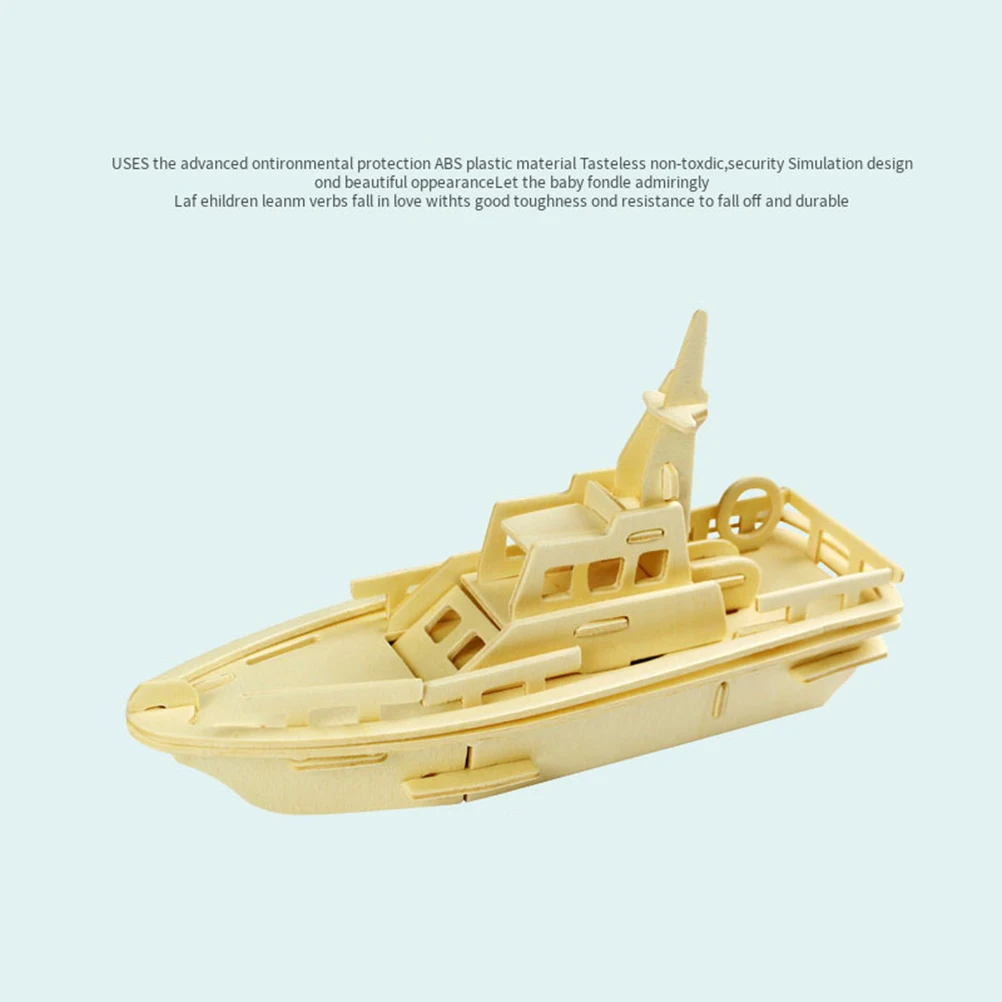 

5 Pcs Wooden DIY Puzzle Educational Toy Puzzles Airplane Creative for Children Bamboo 3D Kids
