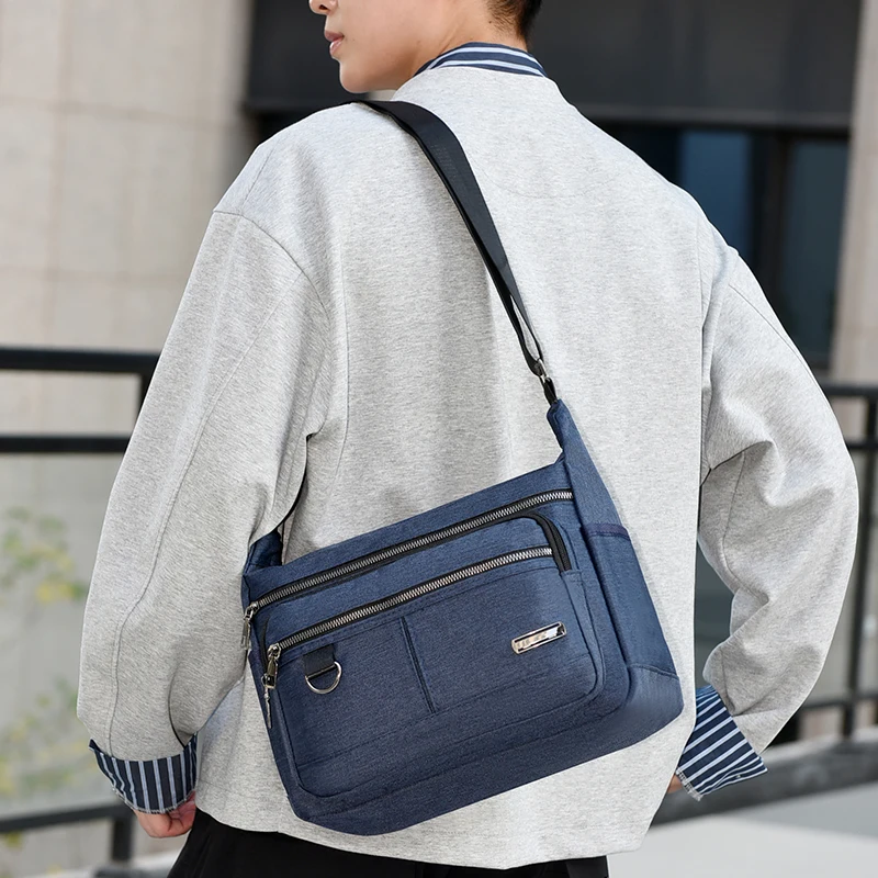 

Men's Casual Crossbody Bag, Multi-layer Pockets, Adjustable Shoulder Straps,business Shoulder Bag,daily Commuting Bag,casual Bag
