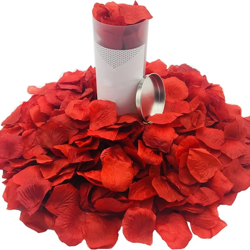 100-1000Pcs 4.5cm Artificial Flowers Rose Petals Silk Rose Petal For Valentines Day Wedding Decoration Party Home Decor Supplies