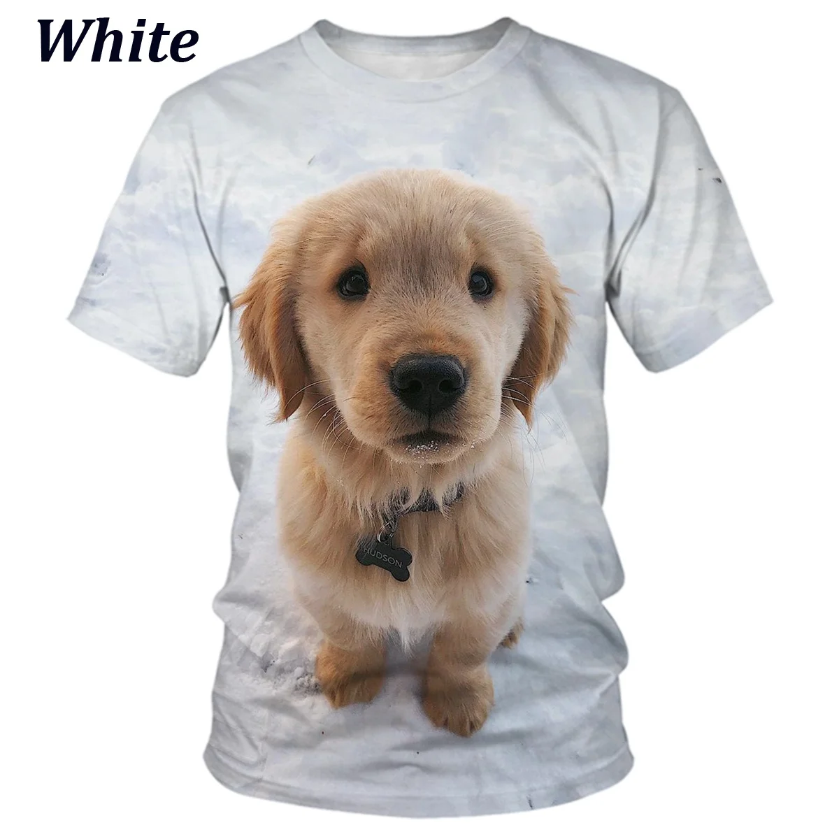 New Golden Retriever Theme Short Sleeve T-shirt for Men and Women in Summer 2021