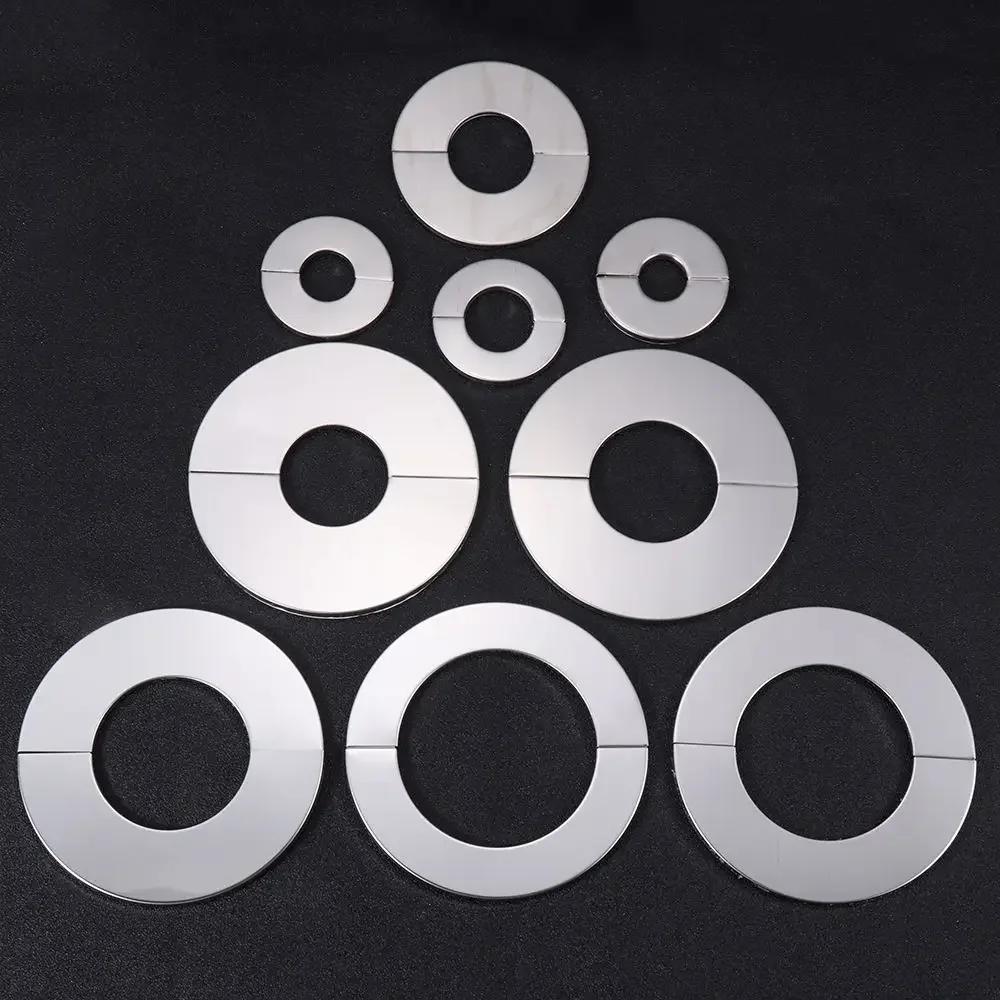 Útil cubierta de brida de pared, cubierta decorativa cromada para grifo, accesorios para grifo, decoración de grifo, cubiertas de pared de tubo