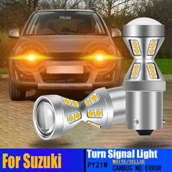 2pcs LED Turn Signal Light Bulb Canbus Error Free PY21W BAU15S 7507 For Suzuki SX4 Swift mk5 Kizashi Wagon R Celerio Baleno Alto