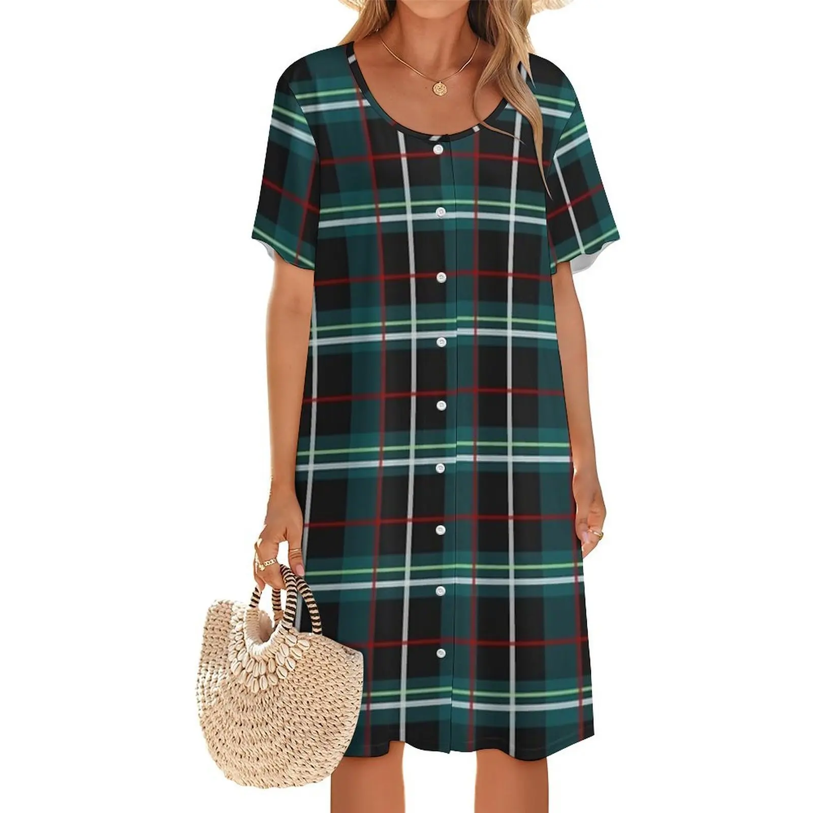 Korean Style A Line Shirt Dress - ชุดเดรส Frankie Stein รุ่น First Wave