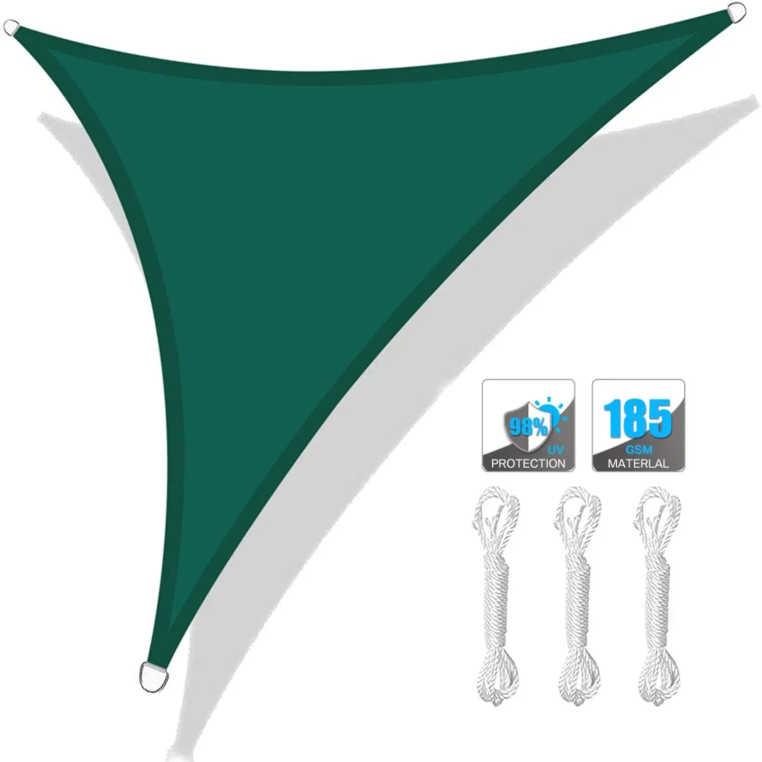 2x2x2m/3x3x3m Driehoek Zonnescherm Zeil Zwembad Patio Dek Luifel Luifel voor Outdoor Achtertuin Tuin Camping UV Blok Zonnescherm Doek