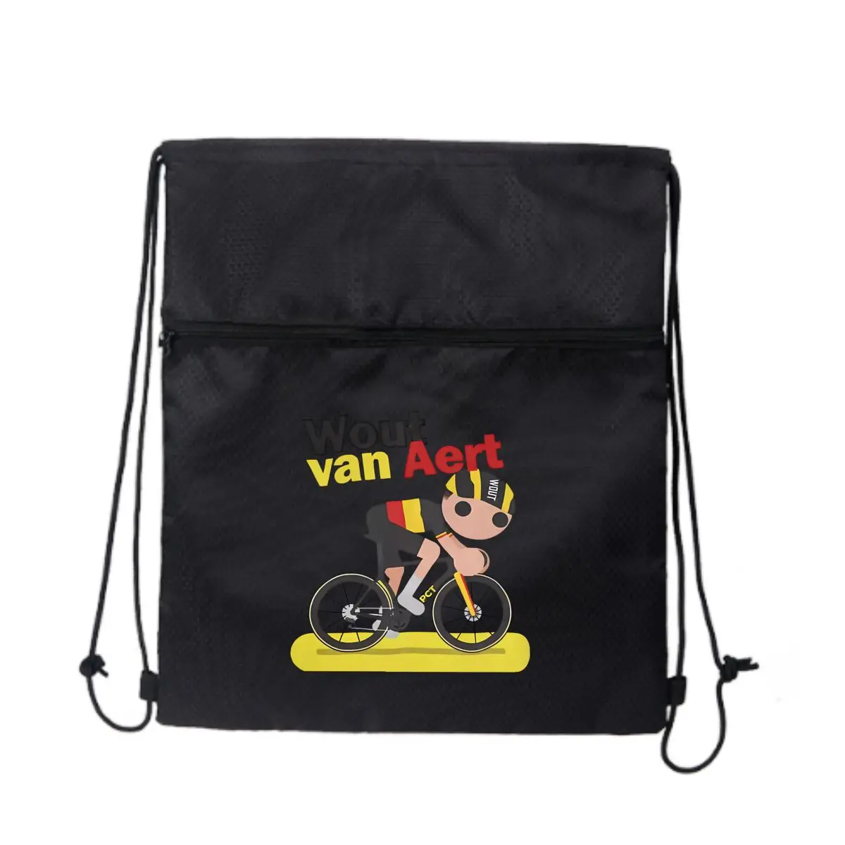 

Wout van Aert Велоспорт Мультфильм Модный рюкзак на шнурке Портативный дорожный рюкзак