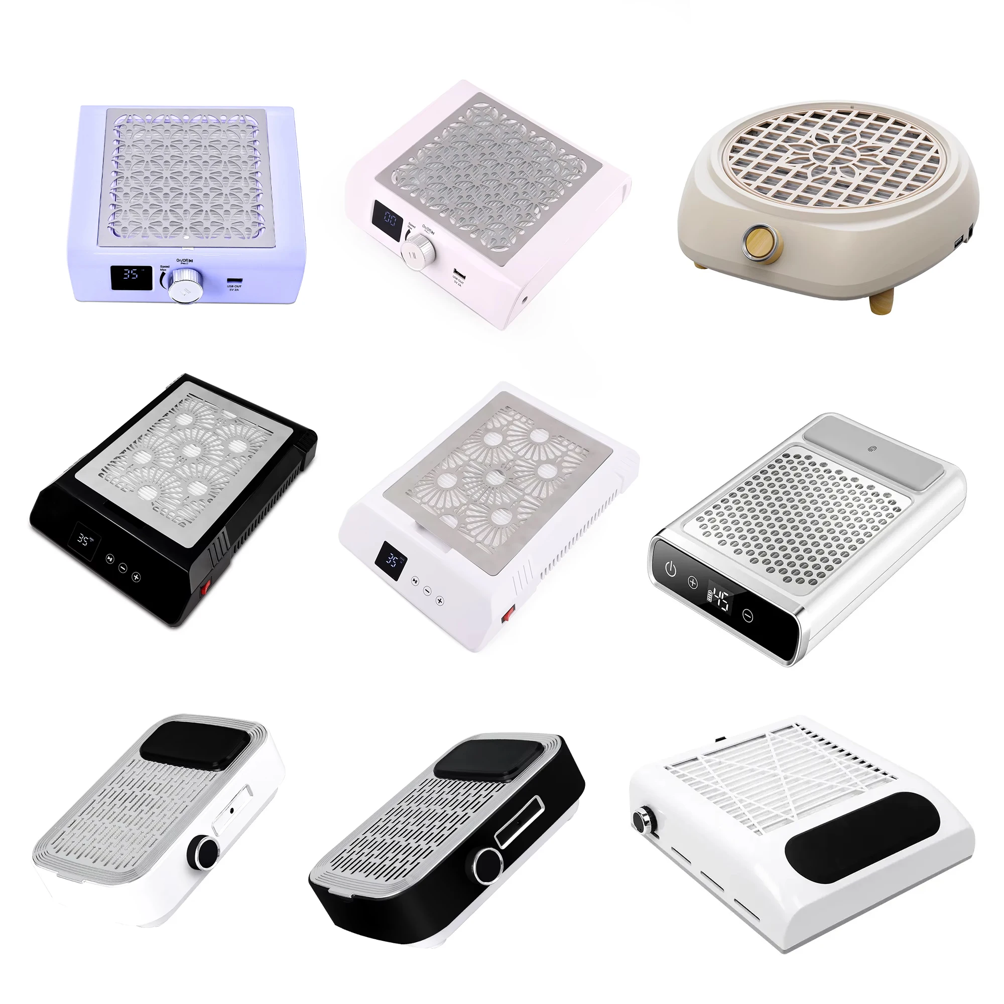 

New Series Professional Rechargeable Powerful 80W Nail Dust Collector Cleaner with Strong Fan Suction for Nail Art Salon