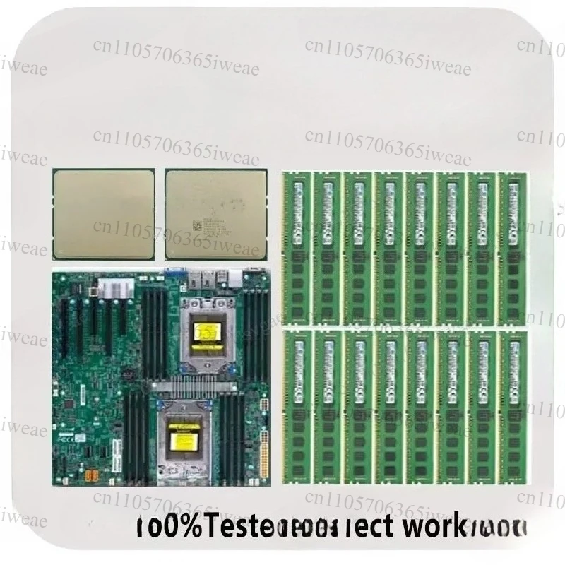 16Channel Memory H11DSI Rev 2.0 Motherboard Kit, 003 Version with 2x EPYC 7402 7452 7F32 7352 7302 7282 7272 7262 7252 7D12
