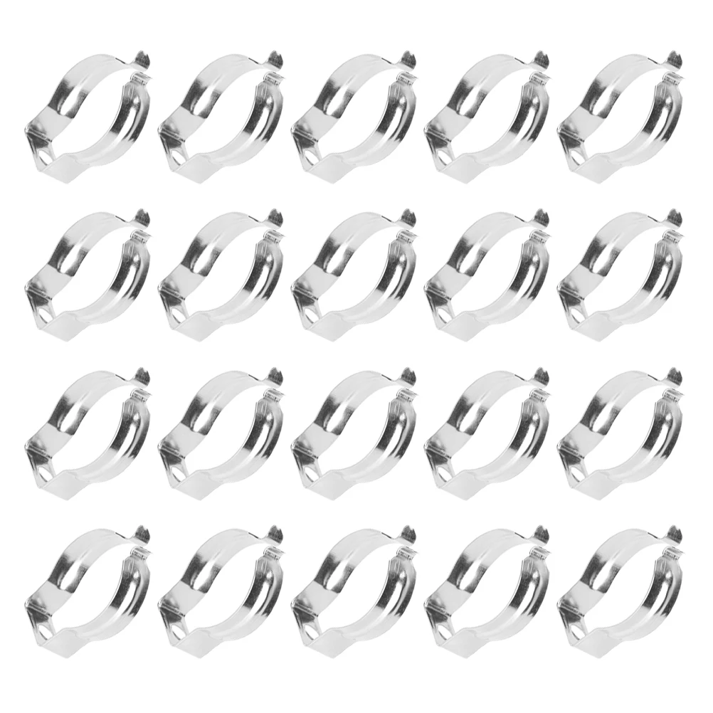 

50 Pcs Lamp Fixing Clip Clips Led Light Brackets Silver Manganese Steel Fluorescent Tube
