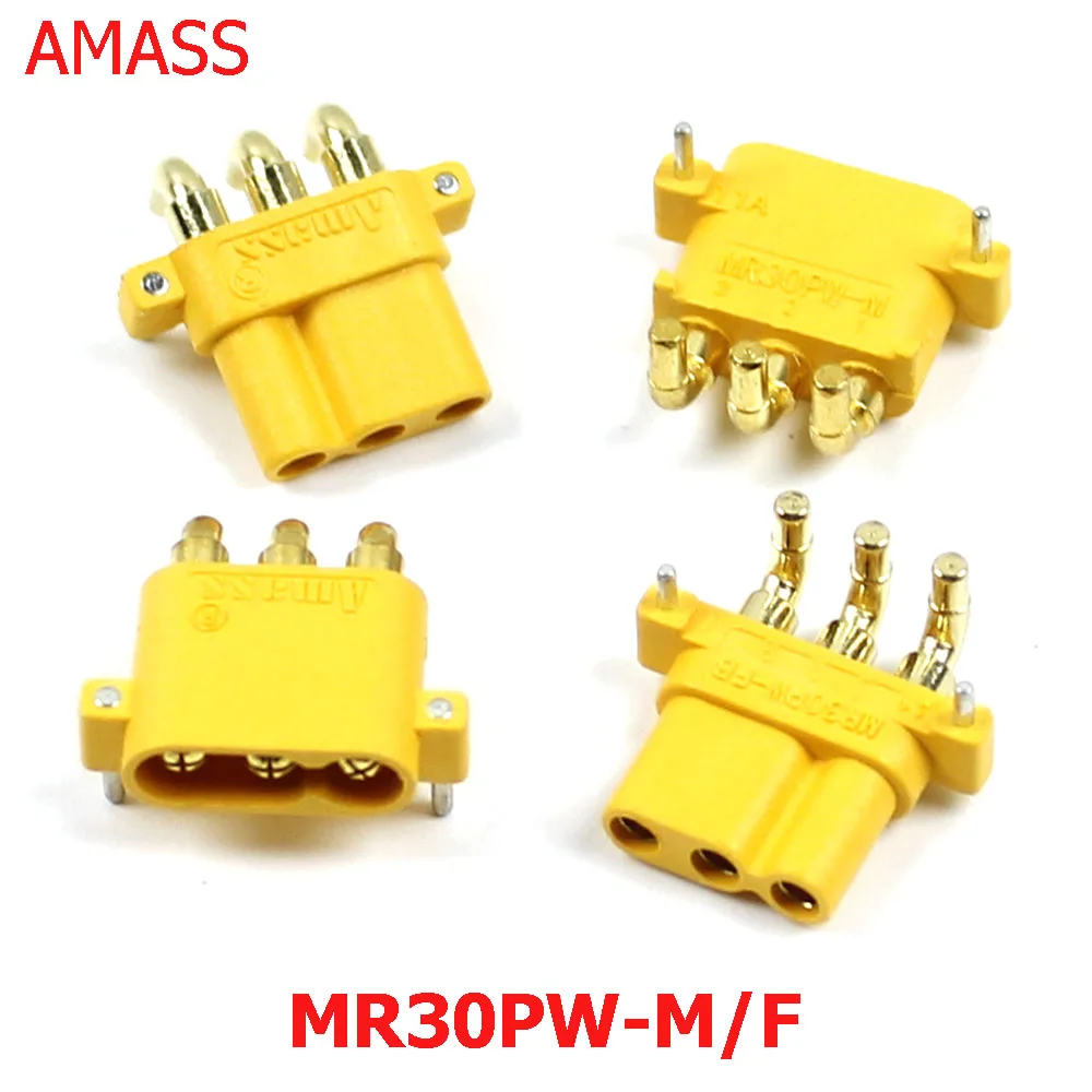 

1/2/5 PCS MR30PW Male Female Connector Plug PCB power charging plug socke Lithium battery aircraft model motor ﻿