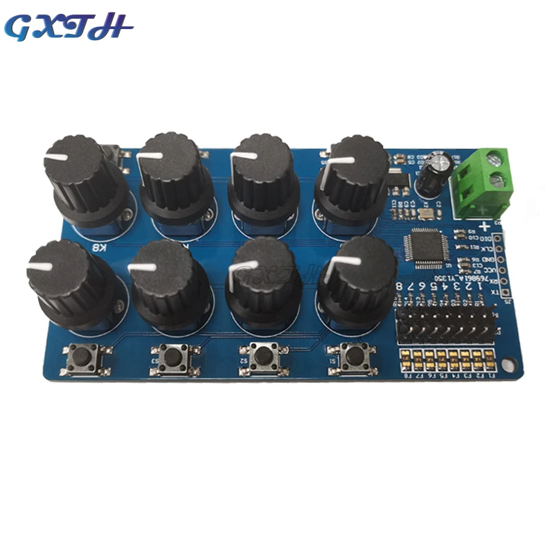 8 Way Steering Gear Controller Debugging Board Futaba MG995 SG90 Steering Gear Debugging Board Return Instrument