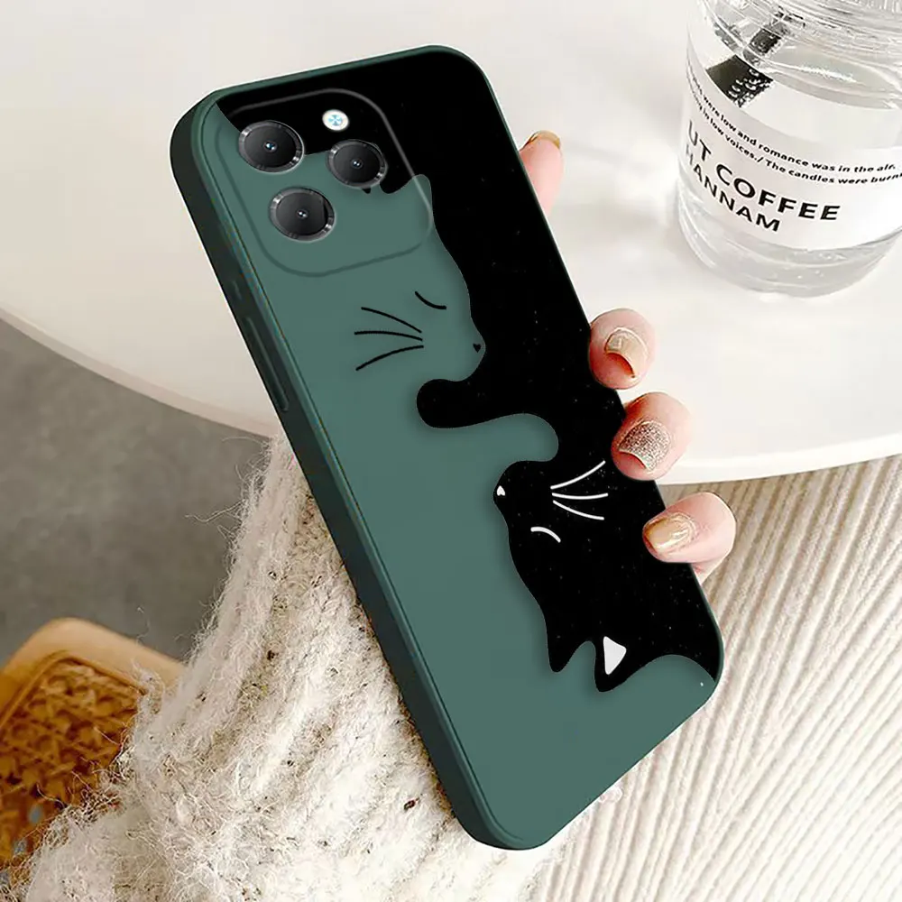 Lustige schwarze Katze, individuelle Foto-Telefonhülle für Infinix HOT 10 10I 10S 11S 12I 20I HINWEIS 11 12 30 SPARK SMART 6 8 9 20 POVA 3 Hülle