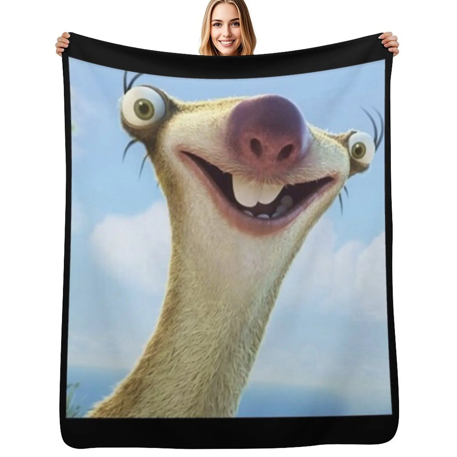 

sid the sloth Throw Blanket Warm Heavy heavy to sleep Personalized Gift Blanket
