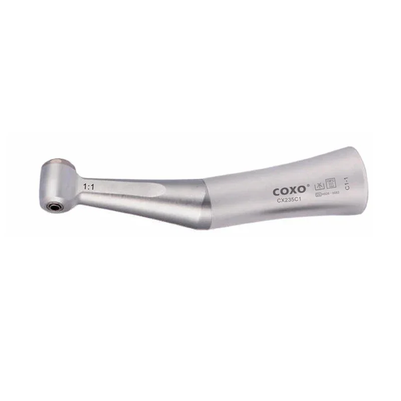 COXO CX235-C1-1 Dental Handstück Air Turbine Externe Kanal Contra Winkel 1:1 Zahn Reinigung Maschine Bleaching Ausrüstung