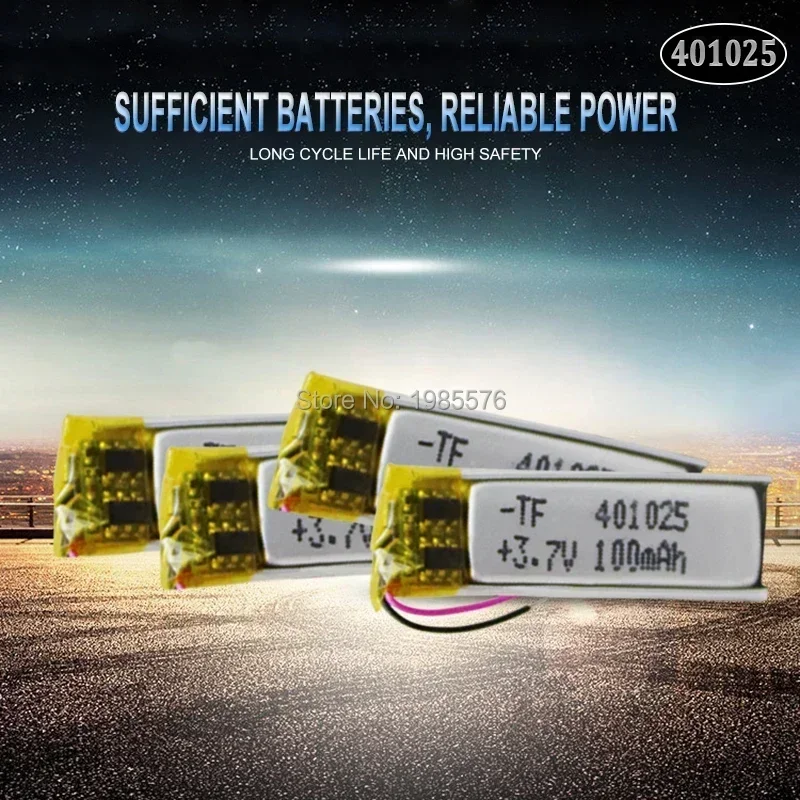 Batterie lithium-ion polymère 3.7V, 70mAh, 401025 PLIB, pour GPS, MP3, MP4, MP5, DVD, modèle Bluetooth, jouet mobile