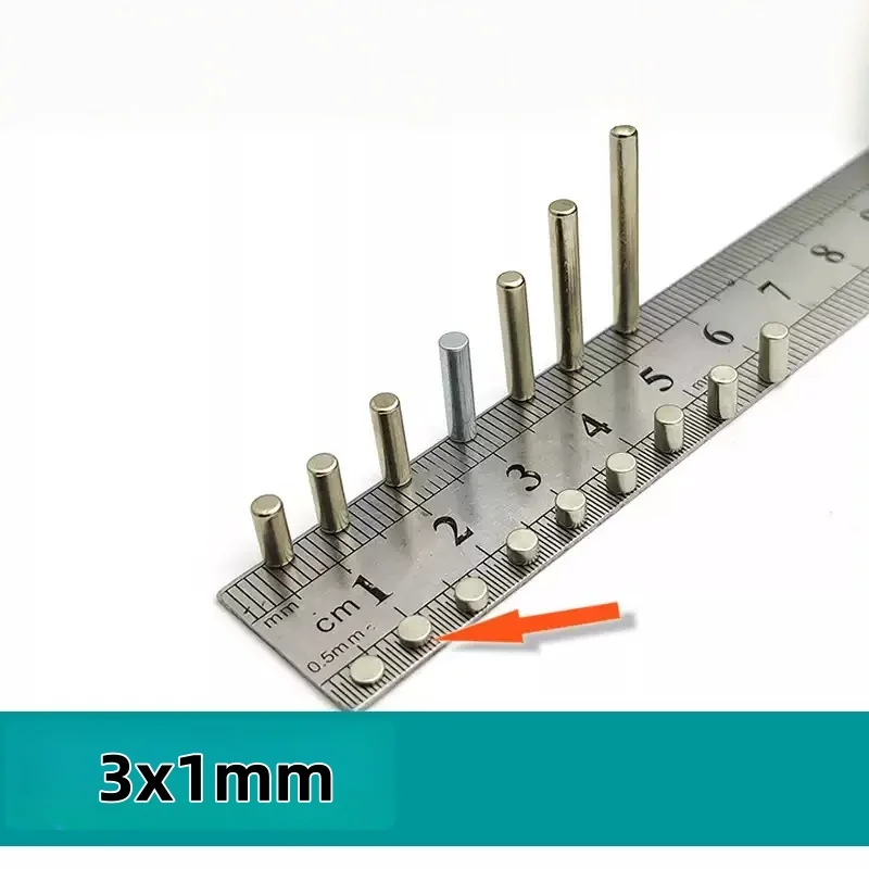 3x1mm Round magnets can be flexibly used for refrigerator attachment, office document fixing and DIY crafts 3x1mm