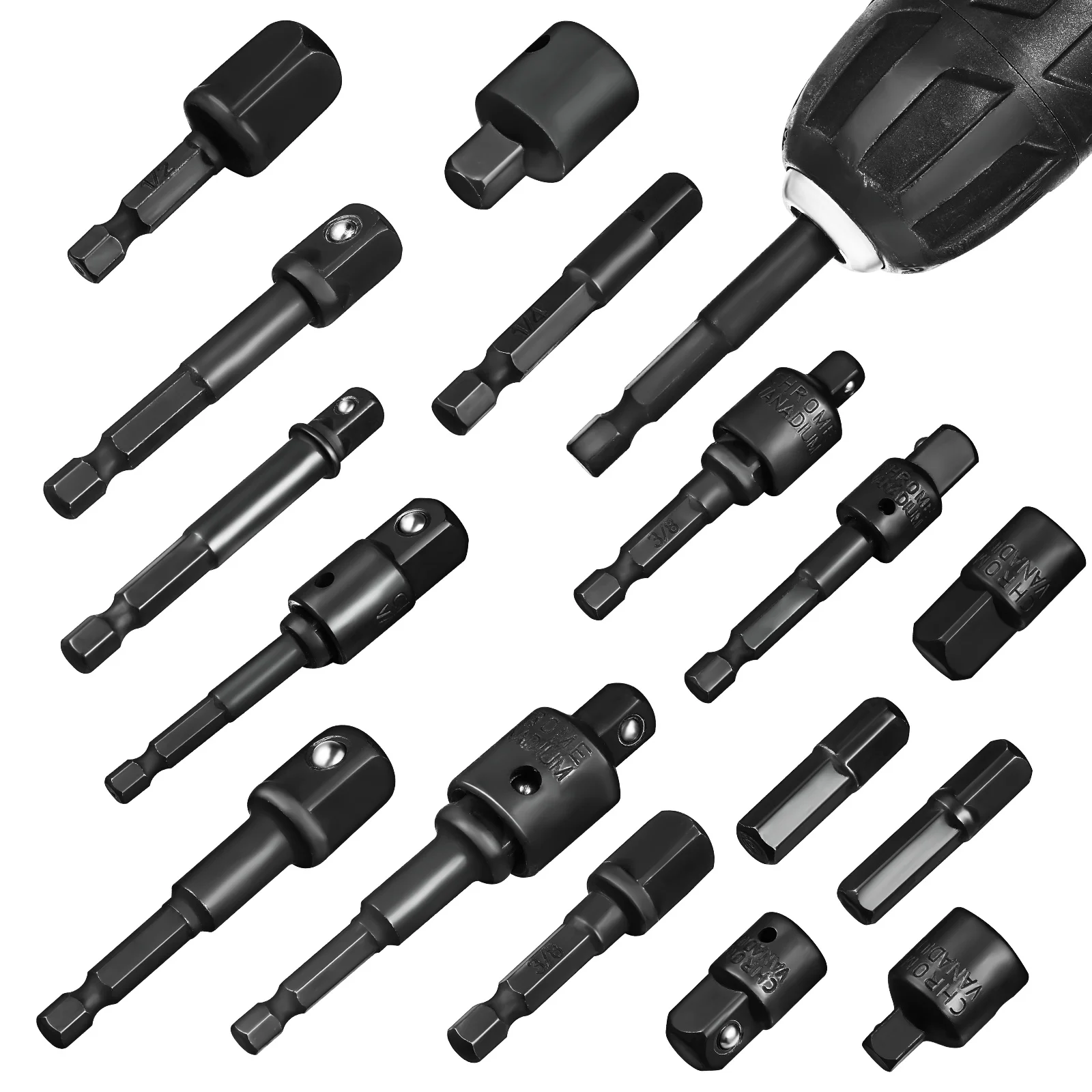 Conversion Connector Adapter Drill Bits Lengthen Extension Converter Ratchet Wrench