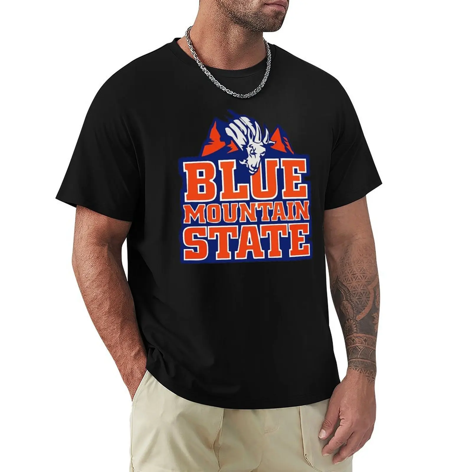

Retro Blue Mountain State Mountain T-Shirt essential t shirt boys animal print luxury t-shirt oversized t shirt men