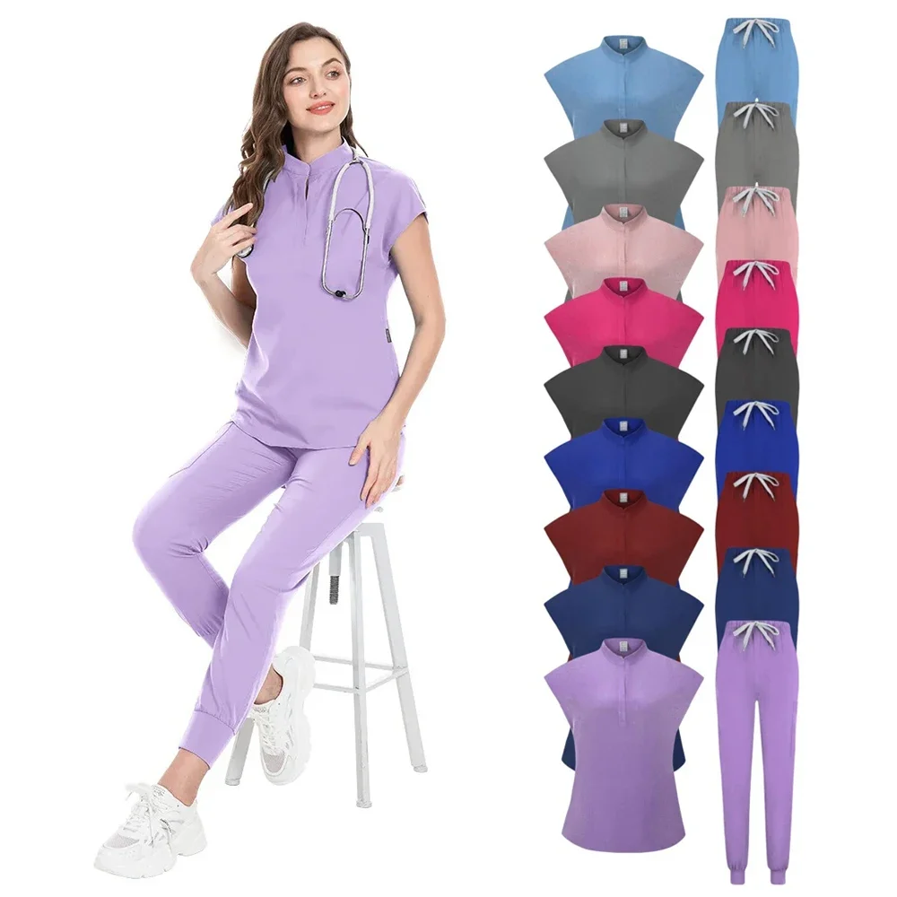 

Surgical Uniform Woman Medical Nurse Scrub Set Beauty Salon Workwear Clinical Doctor Work Clothes Nursing Accessories Tunic Suit