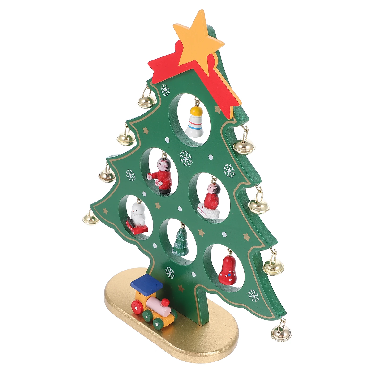 

1pc Christmas Party Supplies Mini Xmas Tree Decor Wooden Desktop Artificial Ornaments Holiday Decorations Festive Gifts Ideas