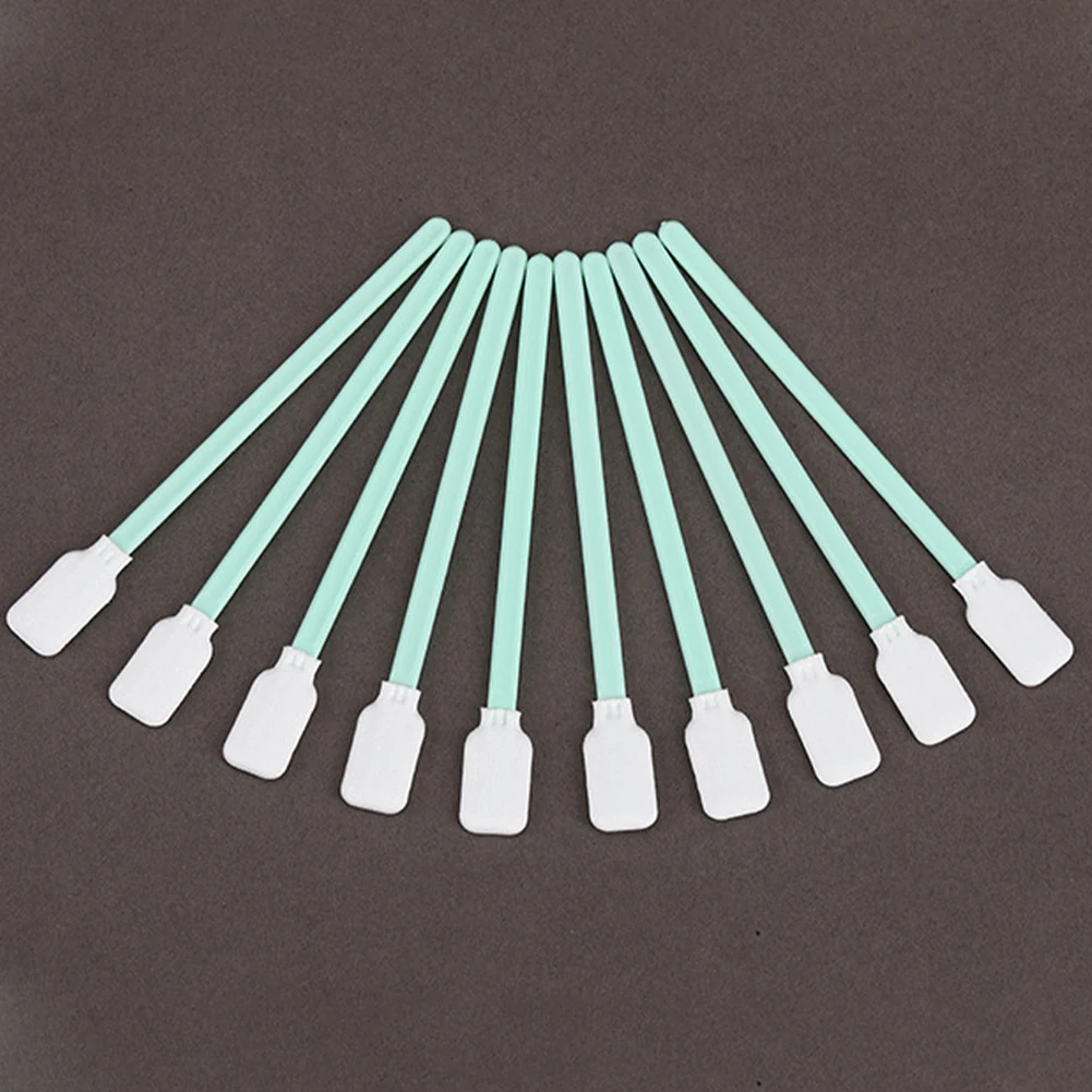 50Pcs/Bag Printhead Cleaning Swab Sponge/Polyester Stick Industry Micro Cotton Swab for Laser Lens Protective Windows Head Parts