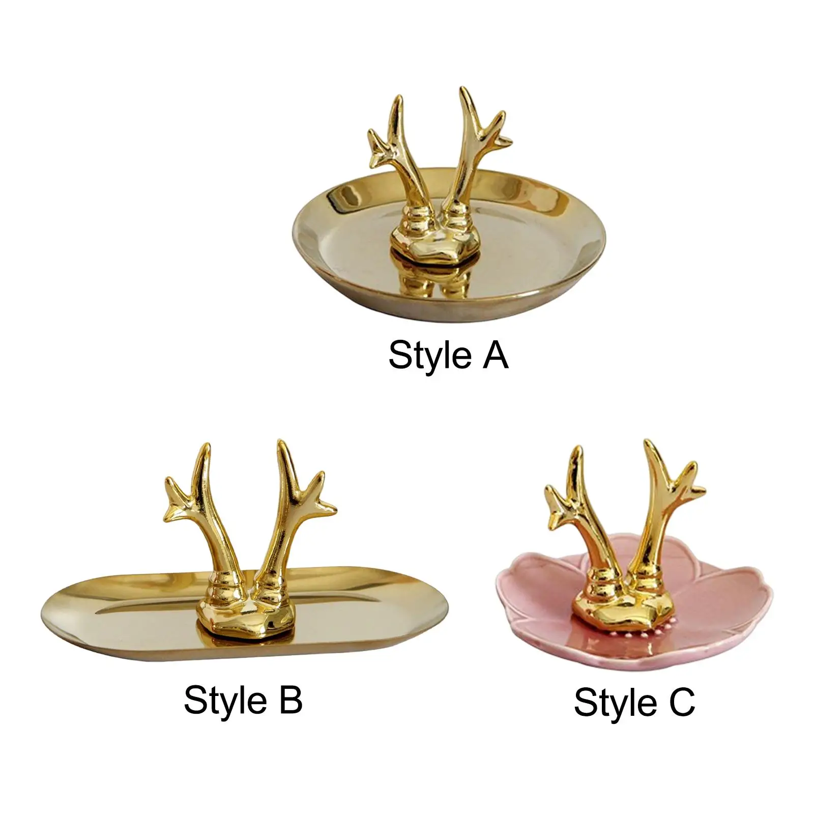

Jewelry Storage Tray Gifts Container Ceramic Display Rack Organizer Shelf for