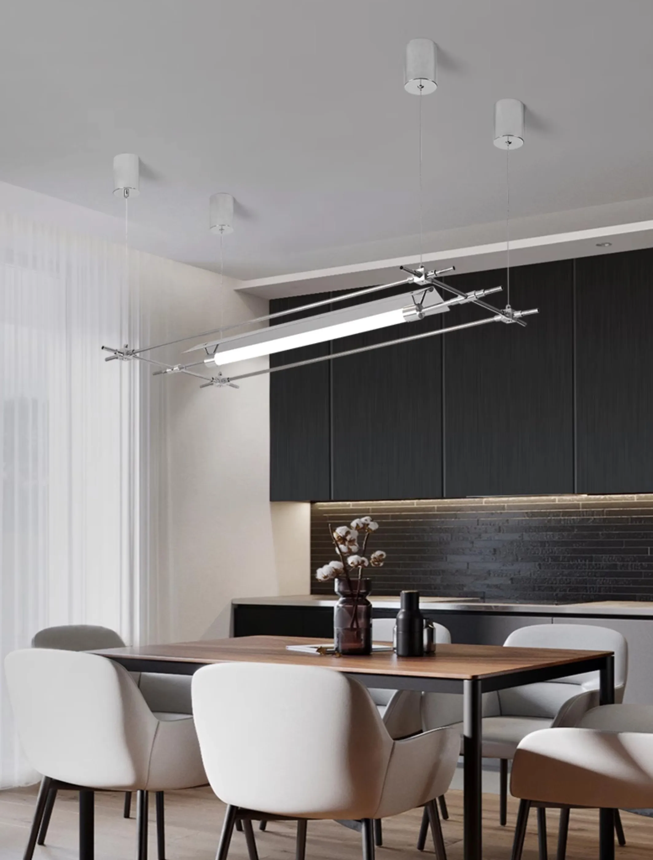 Cai Liechao Designer Restaurant Chandelier Minimalist Studio Cashier Front Desk Art Bar Straight Bar Mazar Lamp