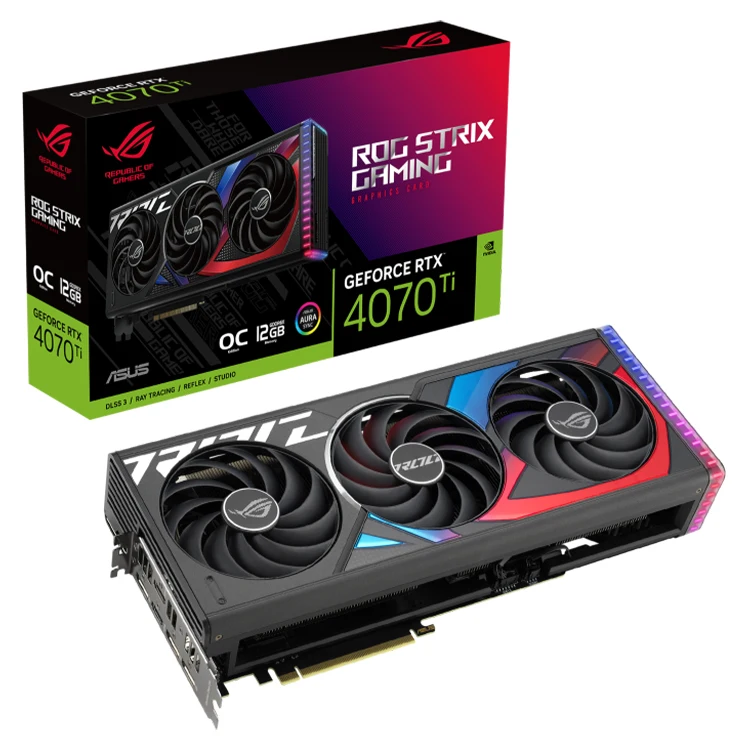 

ASU.S ROG Strix GeForce RTX 4070Ti 12GB GDDR6X OC Edition Graphics Card With 12GB GDDR6X 192-bit Memory Support OverClock