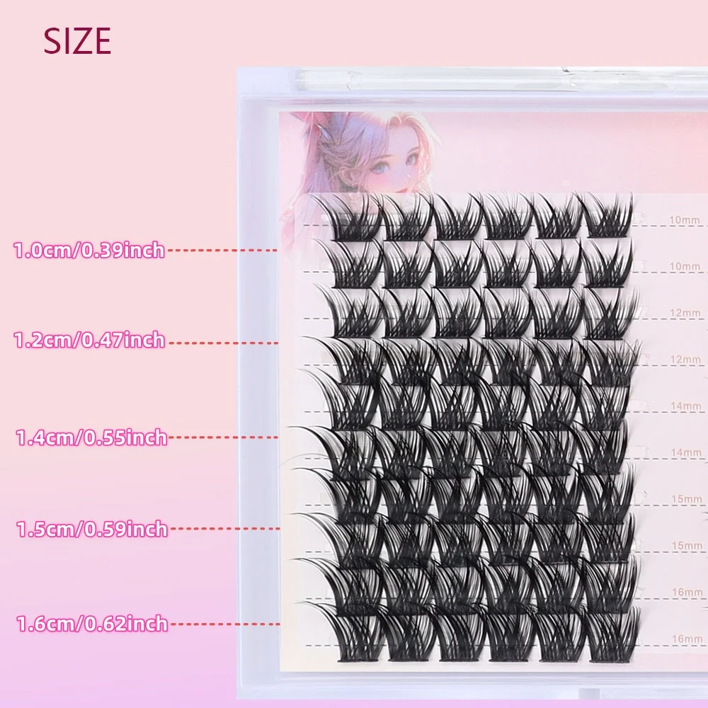 120PS D-URL غير مرئية رمش حزمة عدة Wispy الطبيعية رمش حزمة تمديد عدة لتقوم بها بنفسك رمش تمديد كيت D-URL 10-16 مللي متر #4