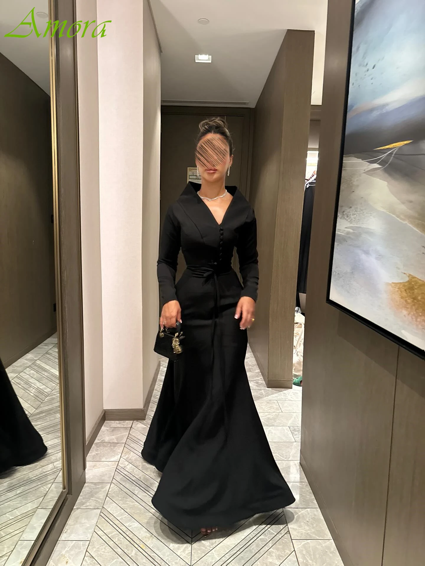 

Customized Mermaid V-Neck Elegant Temperament Evening Dress Modern High Quality Celebrity Gowns Delicate Classic Party Dress