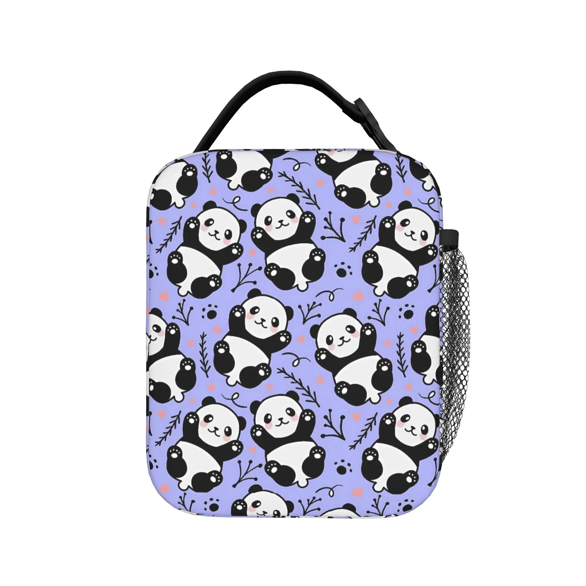 Panda And Bamboo Lunch Bag  Cute Lunch Box For Men Office Portable Insulated Cooler Bag Oxford Graphic Thermal Lunch Bags