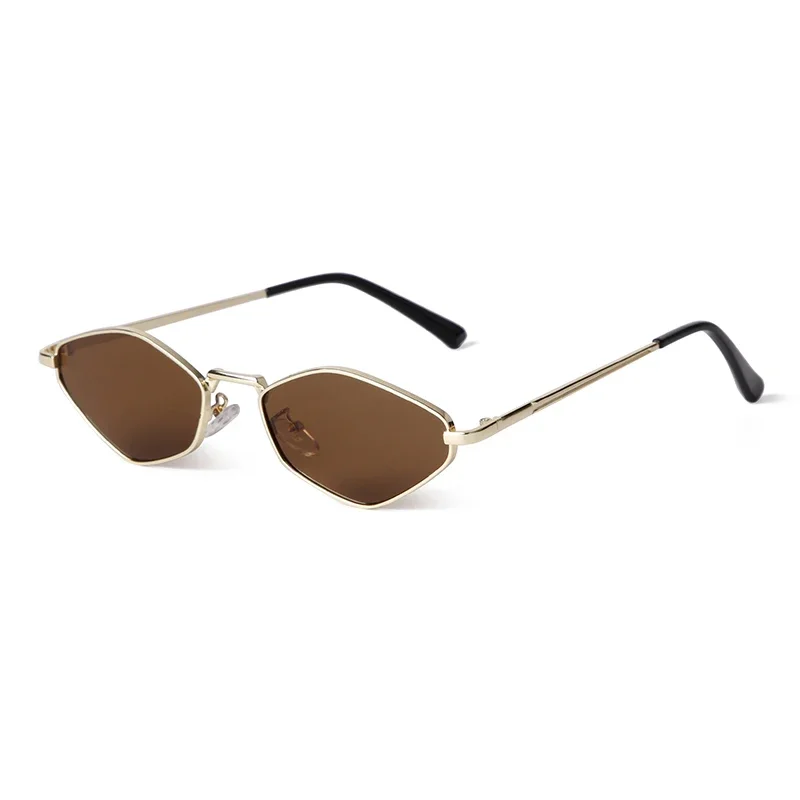 Trend Metal Frame Small Square Sunglasses Women Men Brand Designer Polygon Vintage Classic Shades Sun Glasses Oculos De Sol UV