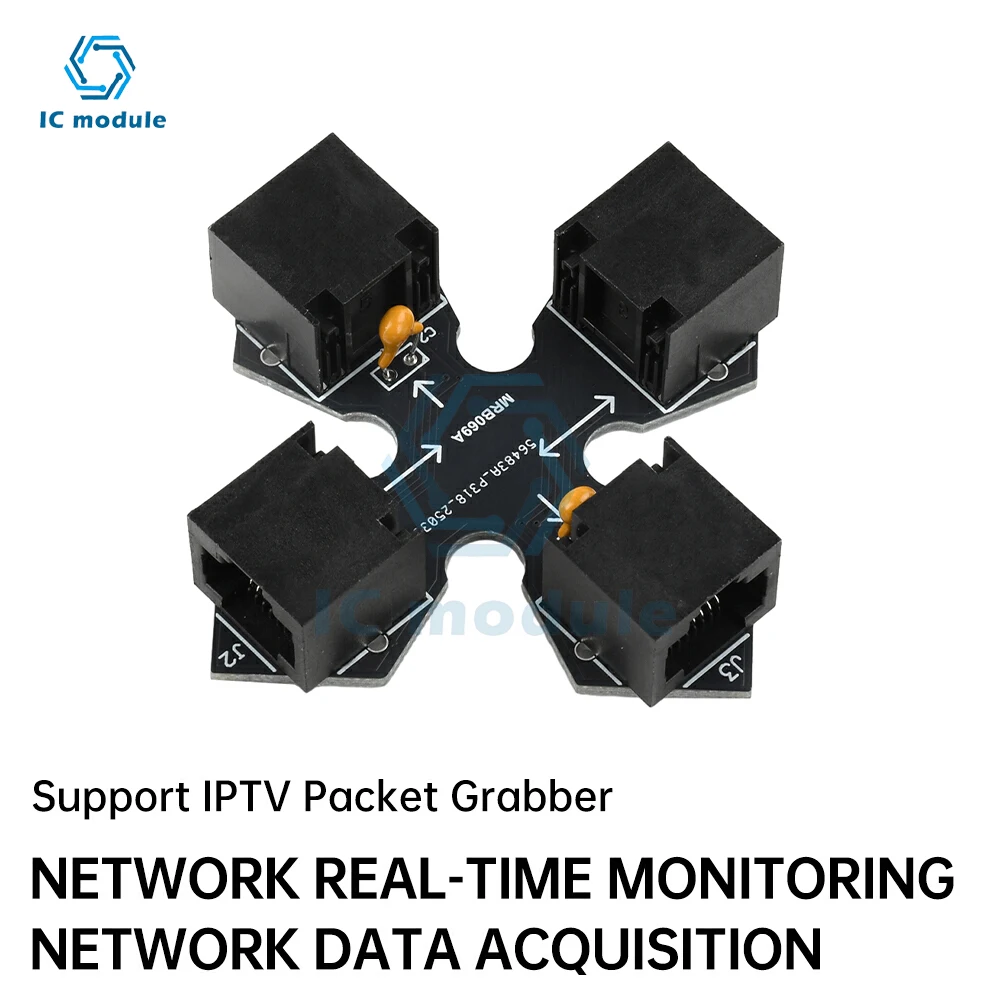 رمي Star LAN Tap Network Monitor Iptv Source Monitoring Connection Ethernet Communication Tool RJ45 Interface