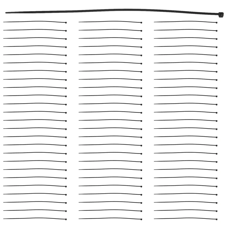 

AB15-2000 X Тонкие черные аккуратные стяжки для кабеля Стяжки на молнии Ремешок для шнура 200 мм х 3 мм