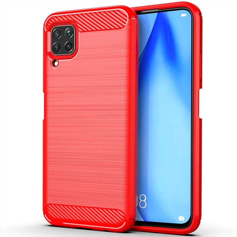 Carbon Fiber Shockproof Case For Huawei P40 Lite Silicone Case for p40lite Huawey Bumper Full Protective Back Cover Coque Fundas view 6
