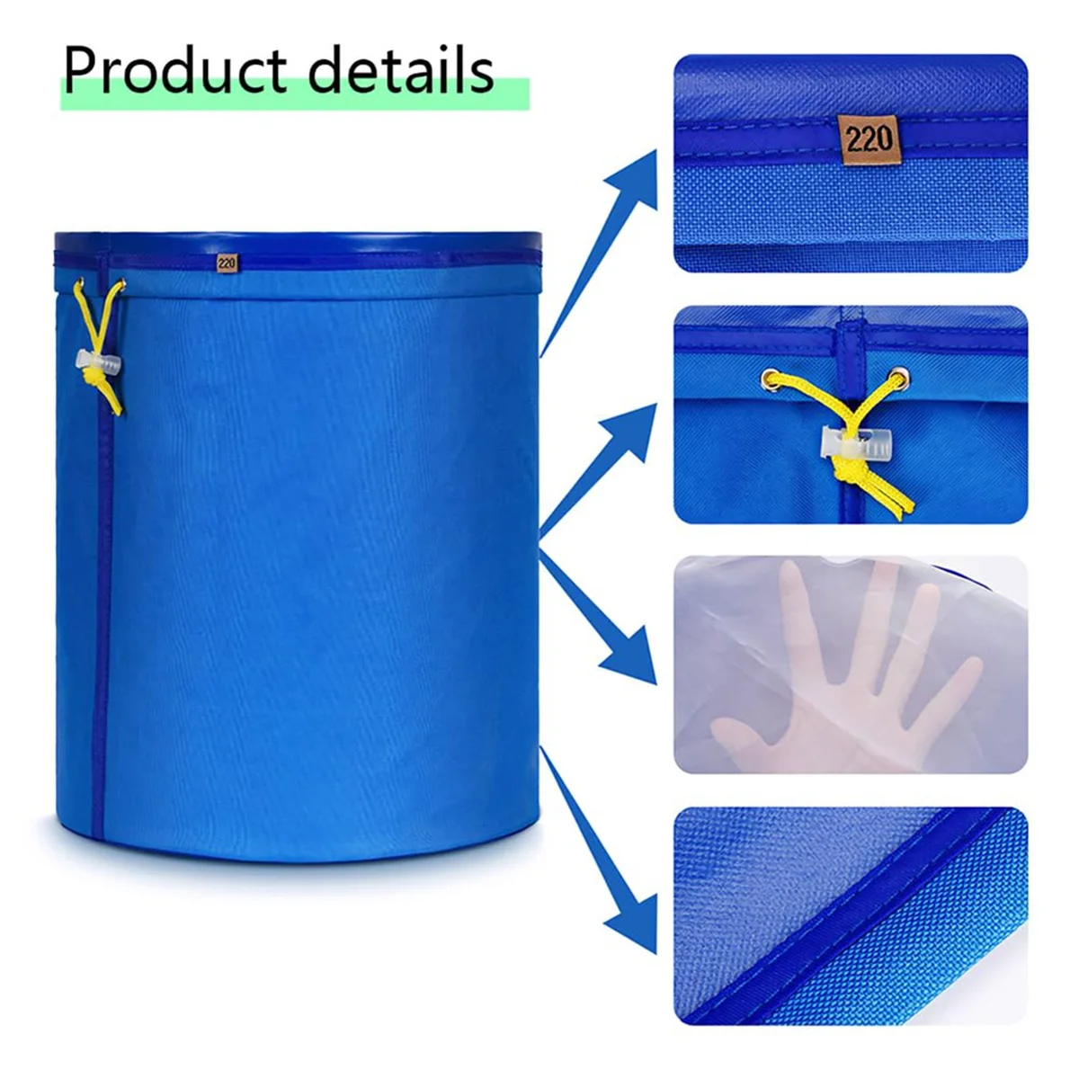 ABXHH 4 Pack Filter Bags,Filter Bag Set, Filter Screen and Storage Bag, Plant Growth Filter Bag, Storage Bag A