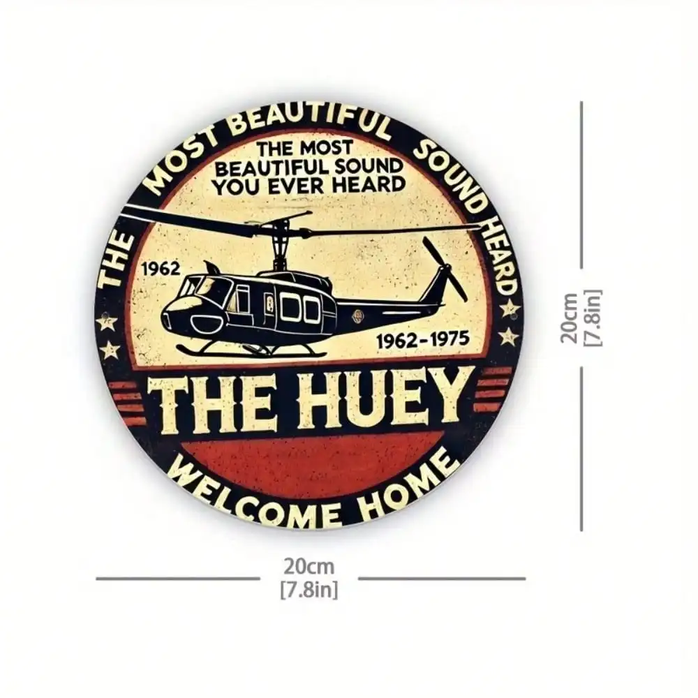 American Huey Helicopter Vintage Tin Metal Sign 8