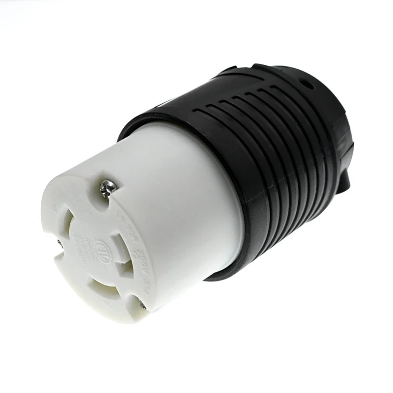 NEMA L6-30P-enchufe de bloqueo de L6-30R para generador, enchufe macho con certificación ETL, 3 clavijas de bloqueo de repuesto, 30A, 250V