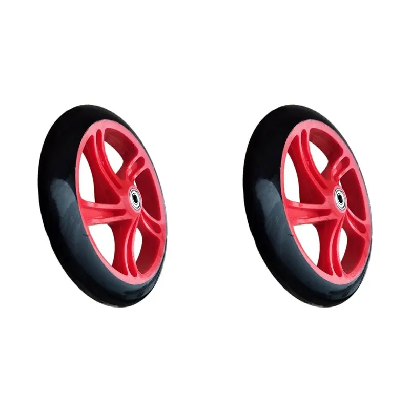 

【БОЛЬШАЯ РАСПРОДАЖА】2 шт. колеса 200 мм с подшипниками 608 для самокатов Razor и взрослых кикскутеров, цельнолитые полиуретановые шины, аксессуары для колес самокатов