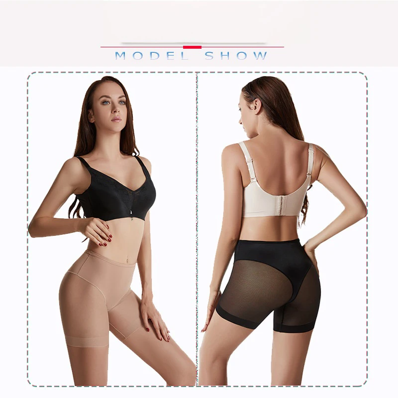 2pcs Women Slim Panties High Waist Tummy Pants Mesh Slimming Underwear Shapewear New Female Solid Color Light Body Sculpting Sha