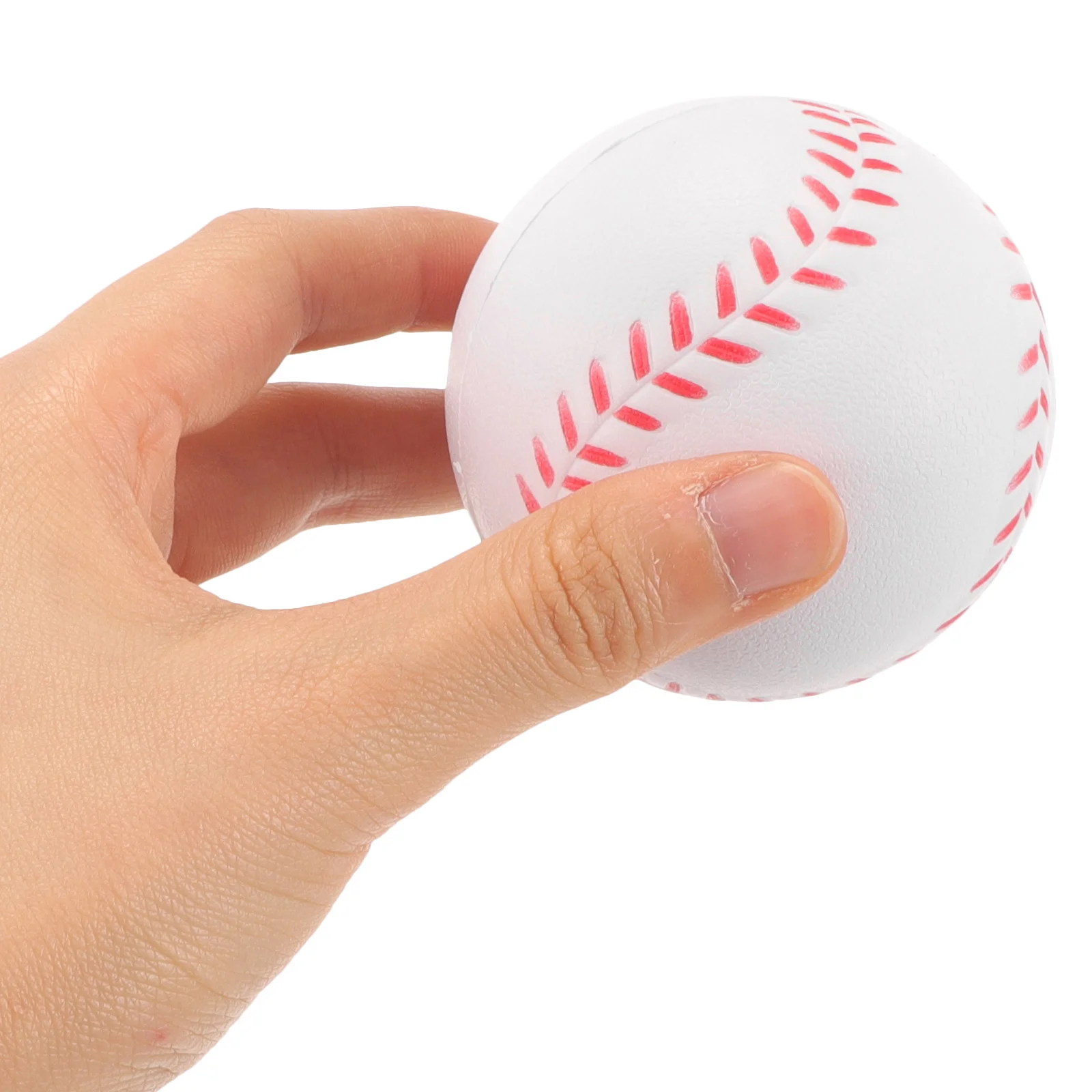 6 Pcs PU Sponge Training Baseballs Softball Practice Balls 8 Inches White Indoor Outdoor Sports Toys for Kids Beginners