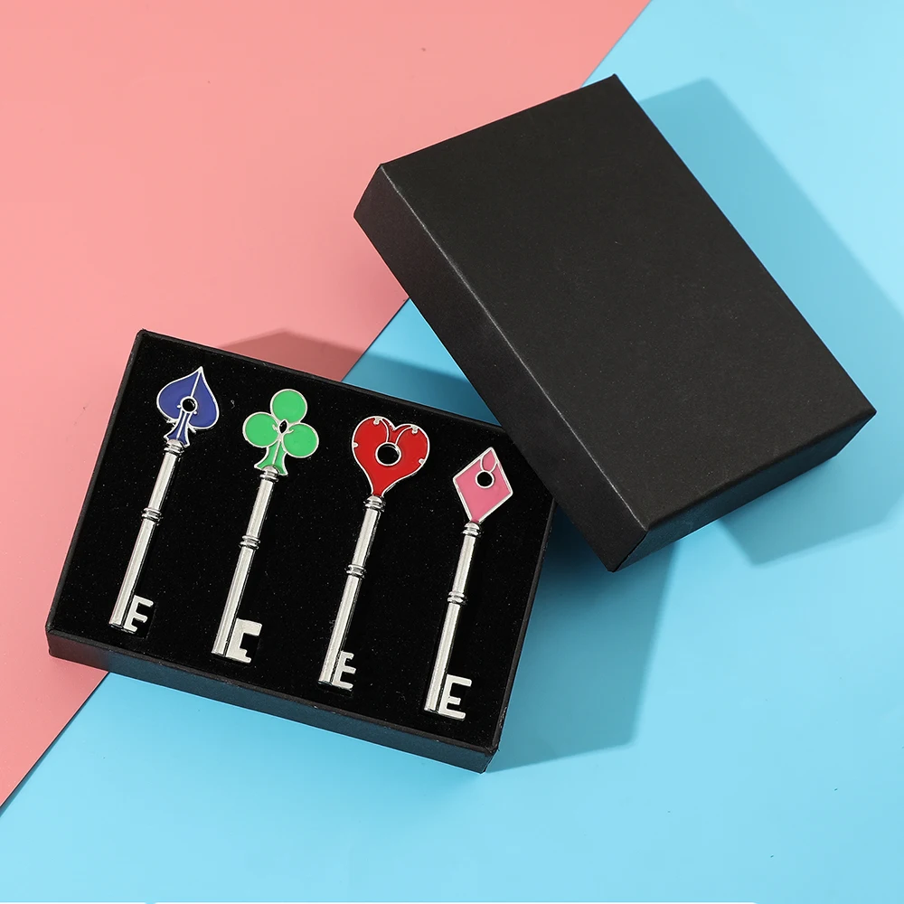 4 قطعة/المجموعة لعبة الشرور المقيم المفاتيح الشرطة أوراق اللعب شارة RPD ساحة البرقوق المعلقات كيرينغ لمحبي تأثيري جمع هدية